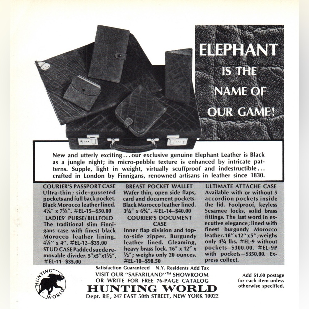 5/$20 Hunting World Advertisement 1968